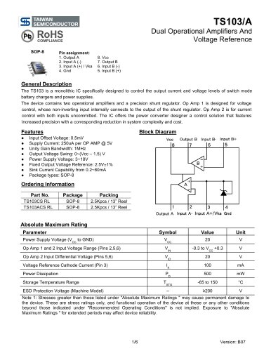 TS103CS Power Management Ics-Analog IC-Voltage and Current Controller