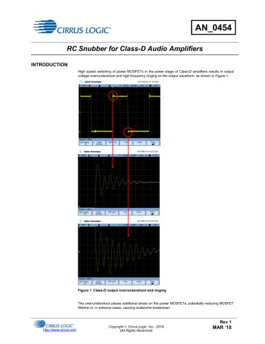 RC Snubber for Class-D Audio Amplifiers