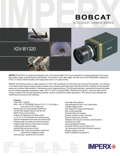 1 Megapixel HD GigE Vision (IGV-B1320)