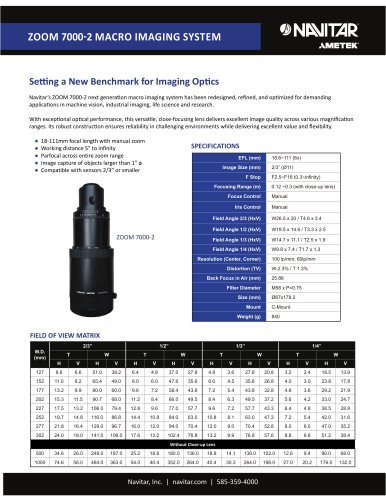 ZOOM 7000ͳ2 MACRO IMAGING SYSTEM