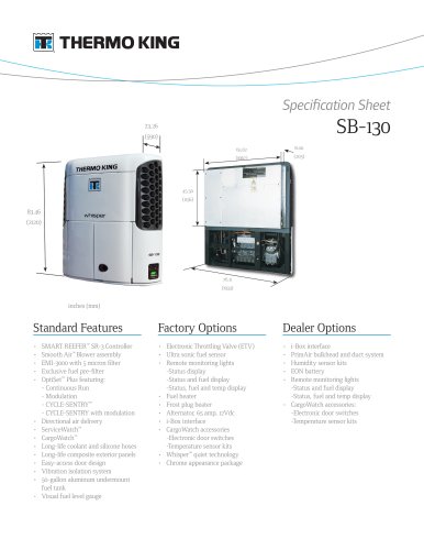 SB-130 Spec Sheet