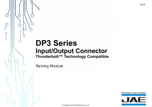 DP3 Input/Output,ThunderboltTM Technology Compatible