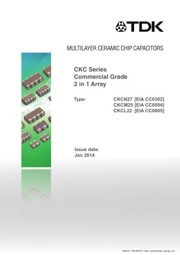 Multilayer Ceramic Chip Capacitor CKC Series Commercial Grade