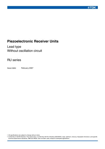 Piezoelectric Receiver RU