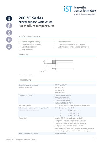 Ni 200 °C Series Brochure en