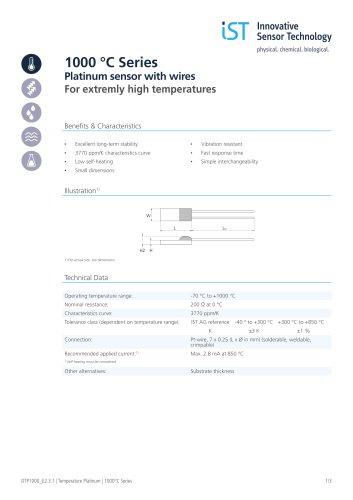 Pt 1000 °C Series Brochure en