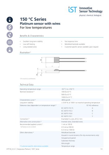 Pt 150 °C Series Brochure en