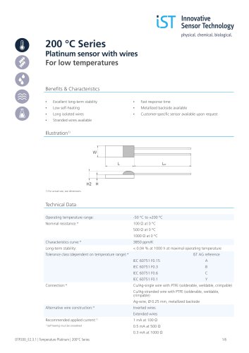 Pt 200 °C Series Brochure en