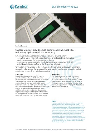 EMI Shielded Windows