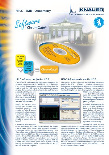 ChromGate chromatography software brochure