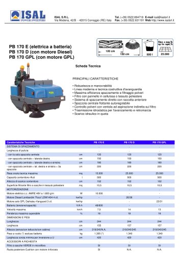 PB 170 E - PB 170 D - PB 170 GPL