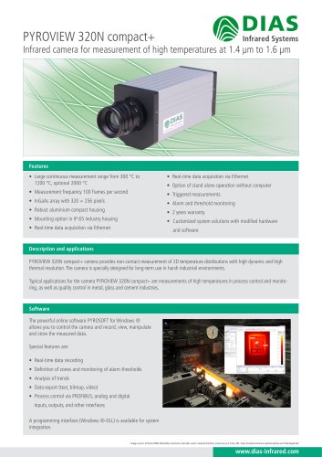 Infrared camera PYROVIEW 320N compact+ for high temperature applications