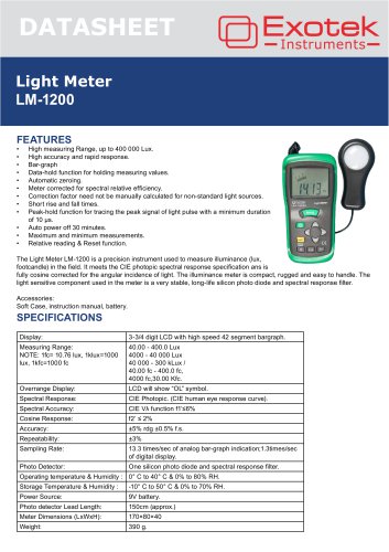 Light Meter LM-1200