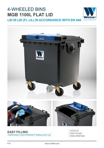 4-Wheeled Waste Bins (Lid in Lid)