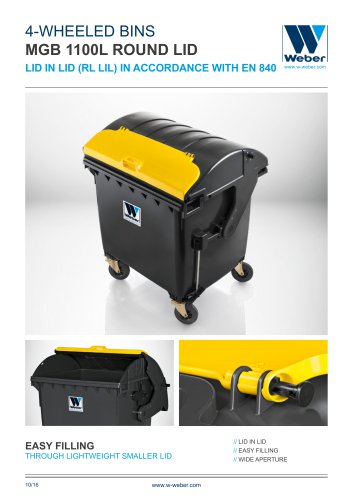 4-Wheeled Waste Bins (Round Lid)