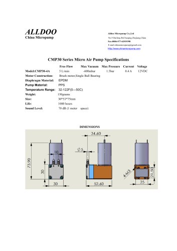 Longlife brushless DC motor air vacuum micro diaphragm pumps