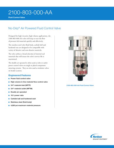 No-Drip Fluid Control Valves