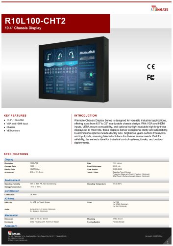10.4" Chassis Display R10L100-CHT2