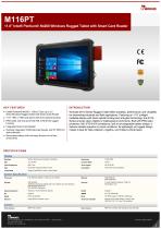 11.6" Intel® Pentium® N4200 Rugged Tablet with Smart Card Reader M116PT