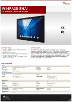 14" NXP i.MX6 E Series HMI Panel PC W14FA3S-EHA1