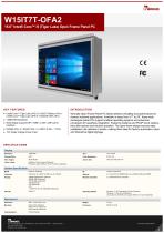 15.6” Intel® Core™ i5 (Tiger Lake) Open Frame Panel PC W15IT7T-OFA2