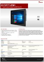 17" Intel® Pentium® N4200 Front IP65 Panel PC R17IP7T-IPM1