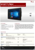 18.5" Intel® Core™ i3/i5/i7 (Coffee Lake Refresh) Panel Mount Panel PC W18IF7T-PMA2