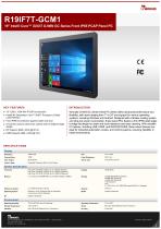 19" Intel® Core™ i3/i5/i7 G-WIN GC Series Front IP65 PCAP Panel PC R19IF7T-GCM1