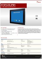 19" NXP i.MX6 Front IP65 Panel PC R19FA3S-IPM1