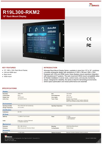 19" Rack Mount Display R19L300-RKM2