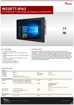 21.5" Intel® Core™ i3/i5/i7 (Coffee Lake Refresh) Front IP65 Panel PC W22IF7T-IPA3
