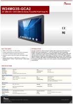 24" ARM A78 + A55 G-WIN GC-Series Front IP65 PCAP Panel PC W24MG3S-GCA2