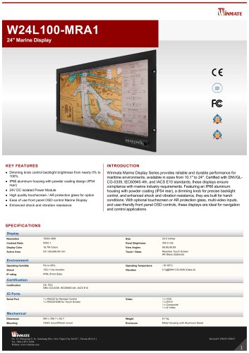 24" Marine Display W24L100-MRA1