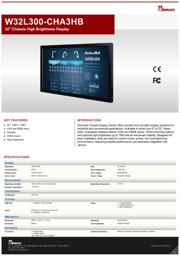 32" Chassis High Brightness Display W32L300-CHA3HB