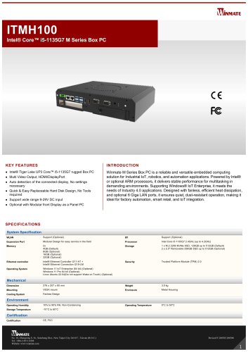 Intel&reg; Core&trade; i5-1135G7 M Series Box PC ITMH100