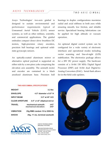 Two-axis gimbal brochure