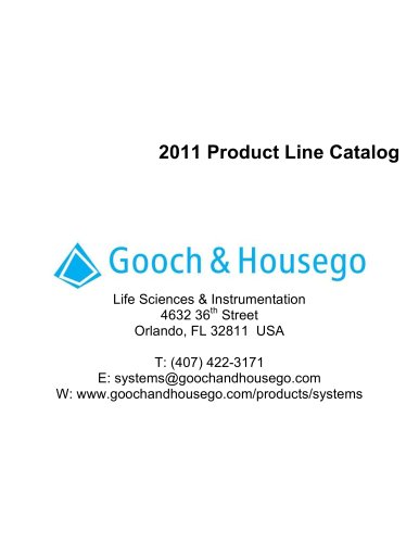 2011 Product Line Catalog