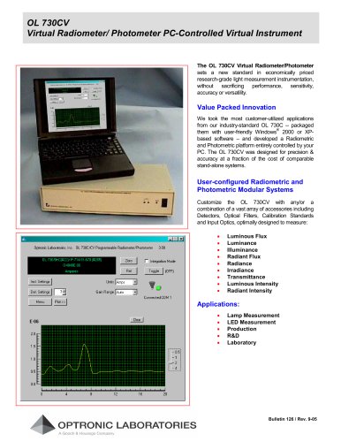 OL 730CV Virtual Programmable Radiometer/Photometer