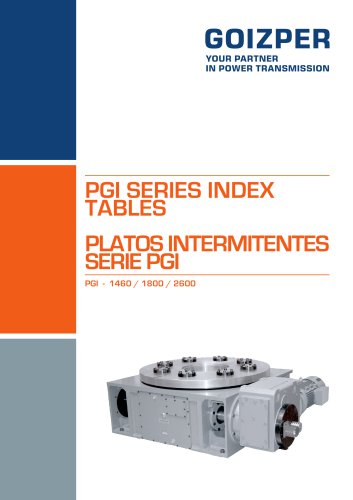 PGI 1460-2600  Intermittent Index Units Catalogue - Goizper Industrial