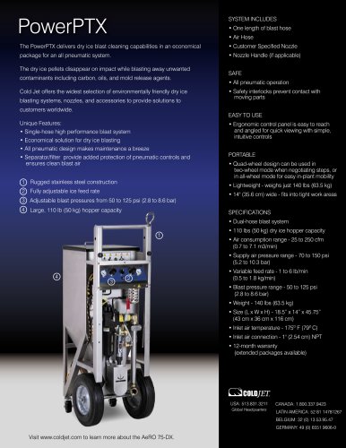 PowerPTX Dry Ice Blasting Machine