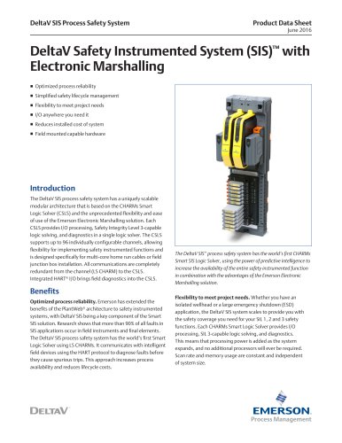 DeltaV SIS with Electronic Marshalling