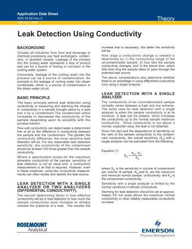 Leak Detection Using Conductivity