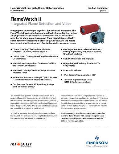 Net Safety Flame Detector Video Camera Combo