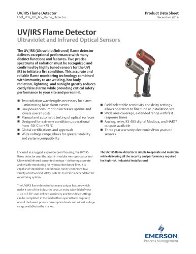 UV/IRS Flame Detector