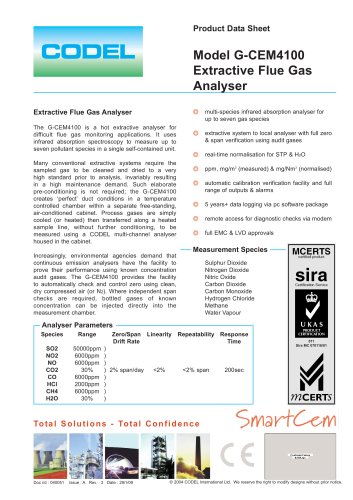 GCEM4100 Extractive Multi-channel Gas Analyser