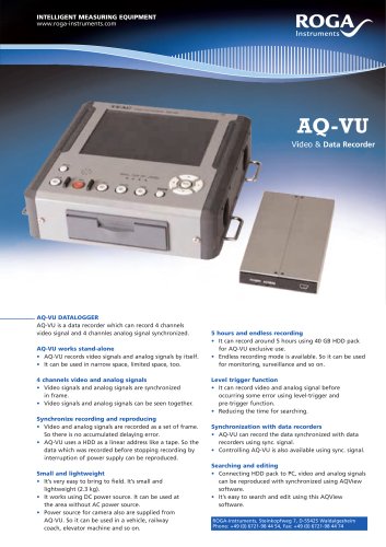 AQ-VU datalogger (visual data recorder)