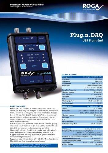 Plug.n.DAQ USB Front-End