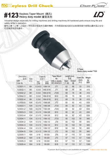 H Type Heavy duty model #123