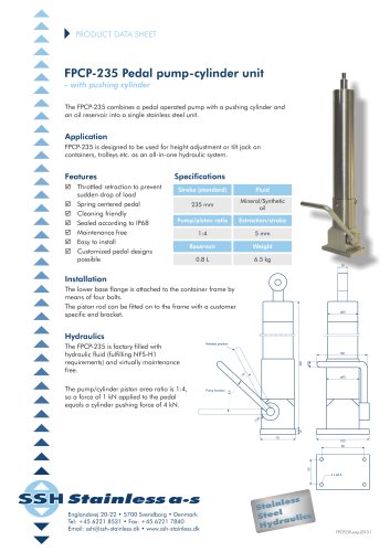 FPCP-235 Pedal pump-cylinder unit