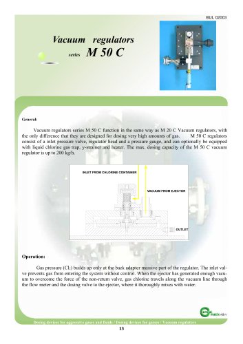 Vacuum Regulators  M 50